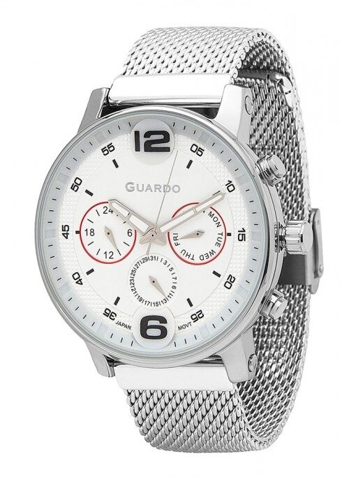 Чоловічі наручні годинники Guardo P12432(m) SW від компанії "Cronos" поза часом - фото 1