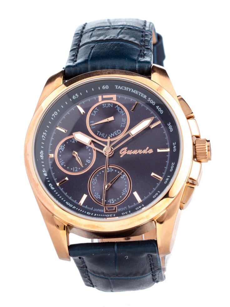 Чоловічі наручні годинники Guardo S00130 RgBlBl від компанії "Cronos" поза часом - фото 1