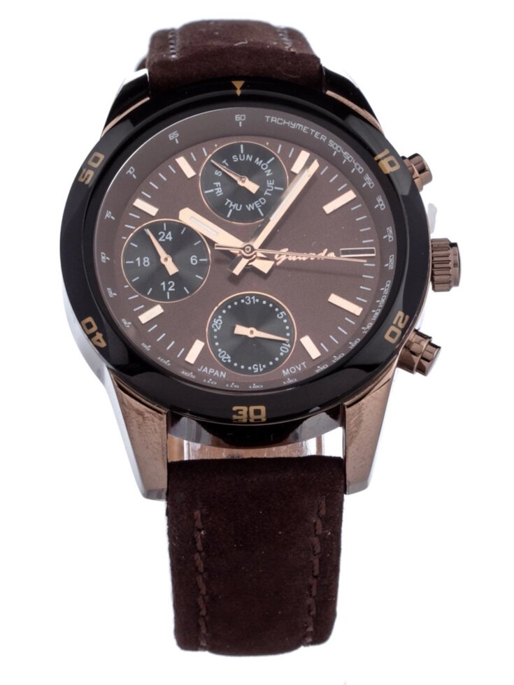 Чоловічі наручні годинники Guardo S00313 BrBrBr від компанії "Cronos" поза часом - фото 1
