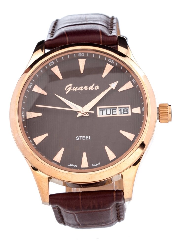 Чоловічі наручні годинники Guardo S00539 RgBrBr від компанії "Cronos" поза часом - фото 1