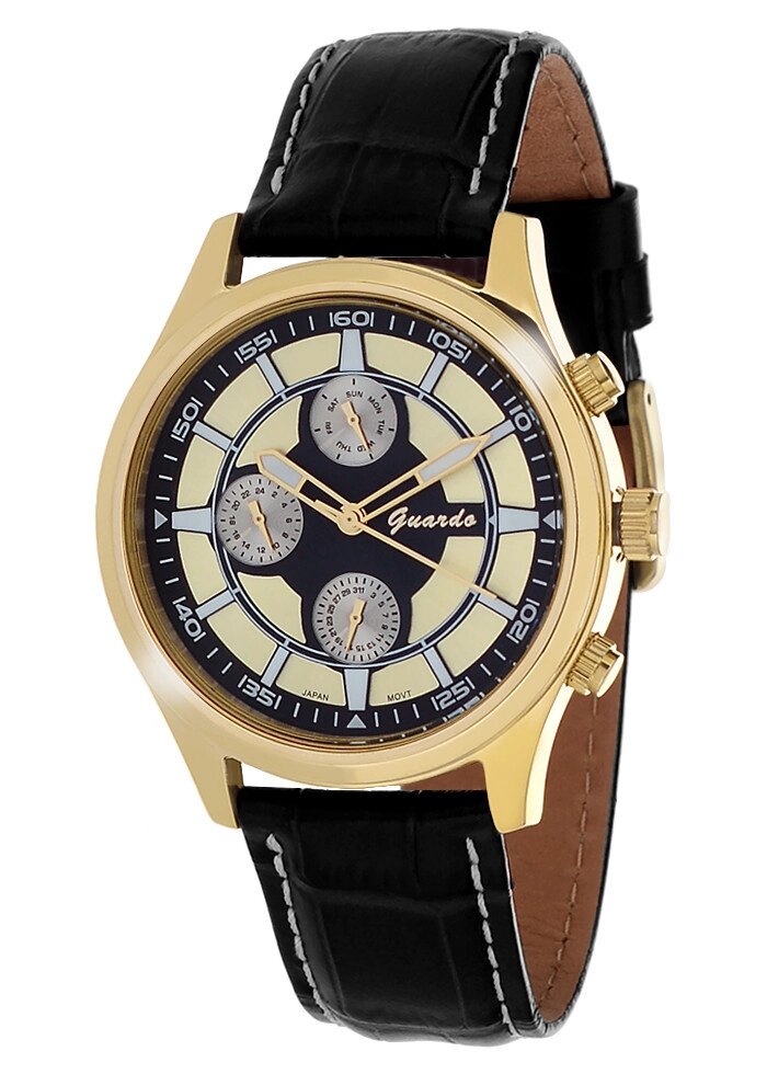 Чоловічі наручні годинники Guardo S00541 GGB від компанії "Cronos" поза часом - фото 1