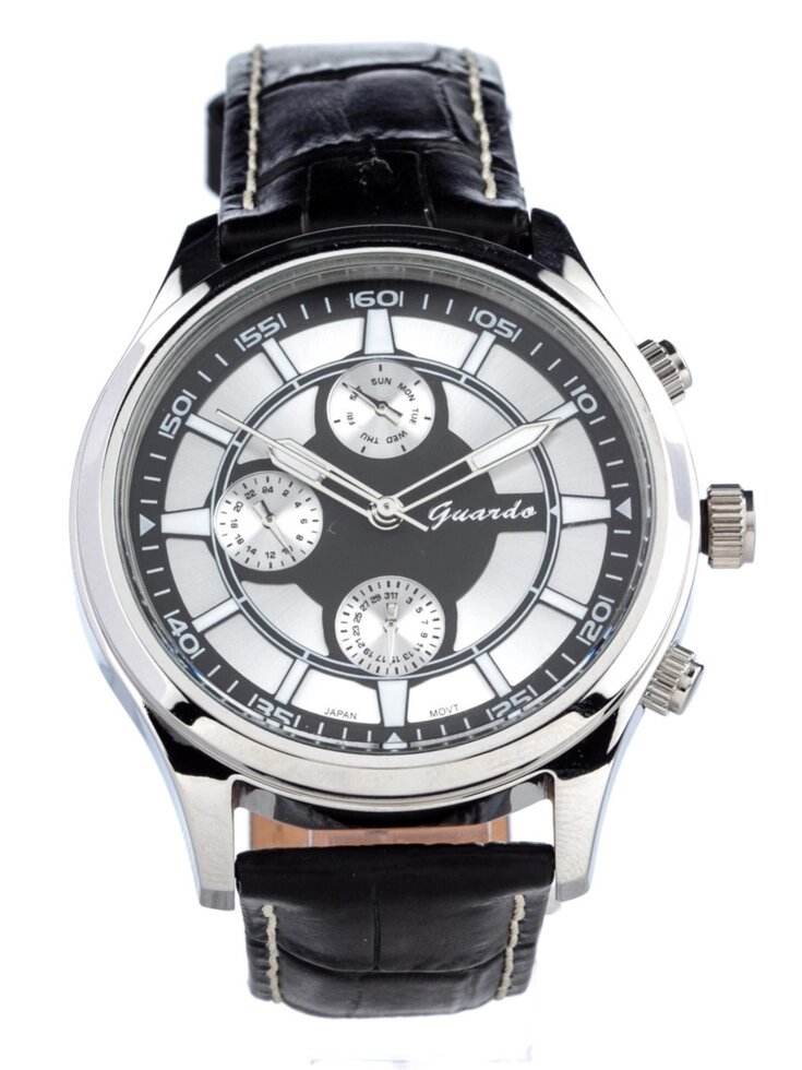 Чоловічі наручні годинники Guardo S00541 SSB від компанії "Cronos" поза часом - фото 1