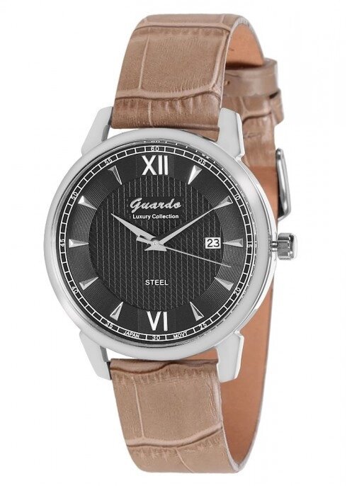 Чоловічі наручні годинники Guardo S00953 SBBr від компанії "Cronos" поза часом - фото 1
