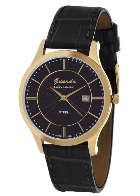 Чоловічі наручні годинники Guardo S00990 GBB від компанії "Cronos" поза часом - фото 1