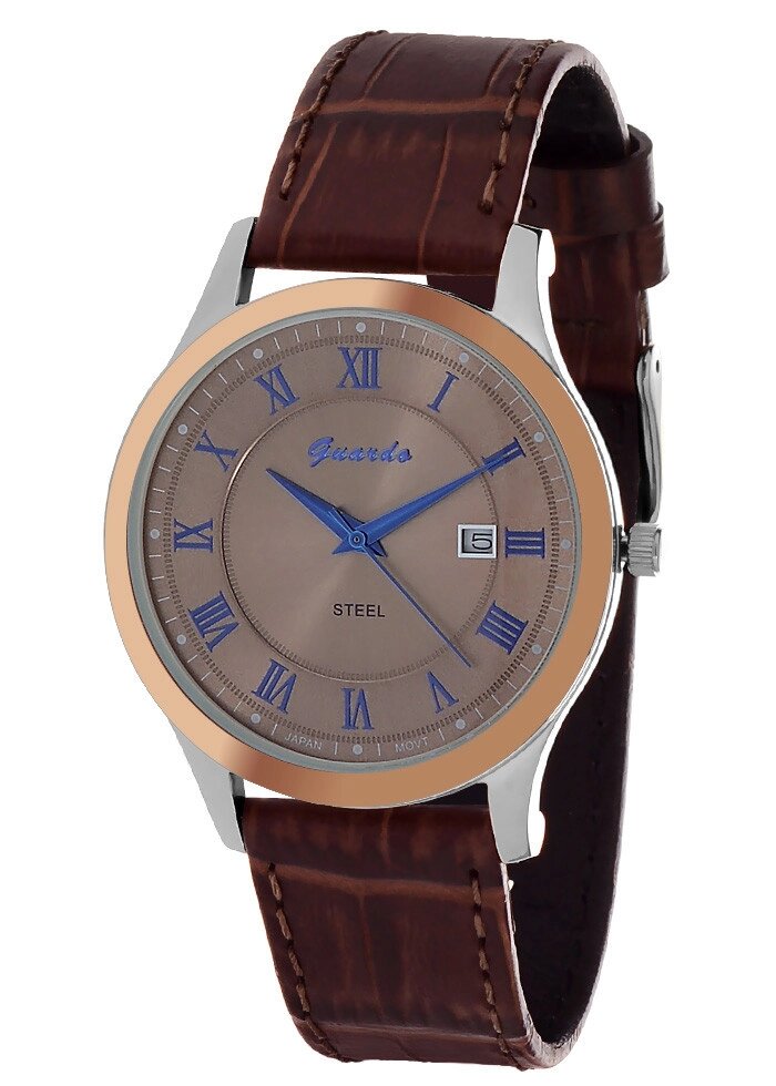 Чоловічі наручні годинники Guardo S00990 RgsBrBr від компанії "Cronos" поза часом - фото 1
