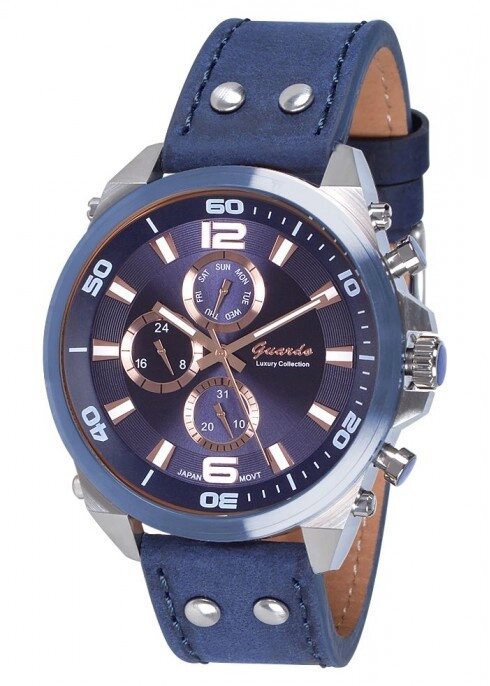 Чоловічі наручні годинники Guardo S01006 SBlBl від компанії "Cronos" поза часом - фото 1