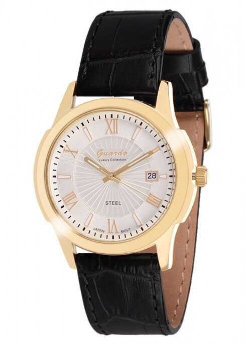 Чоловічі наручні годинники Guardo S01023 GWB від компанії "Cronos" поза часом - фото 1