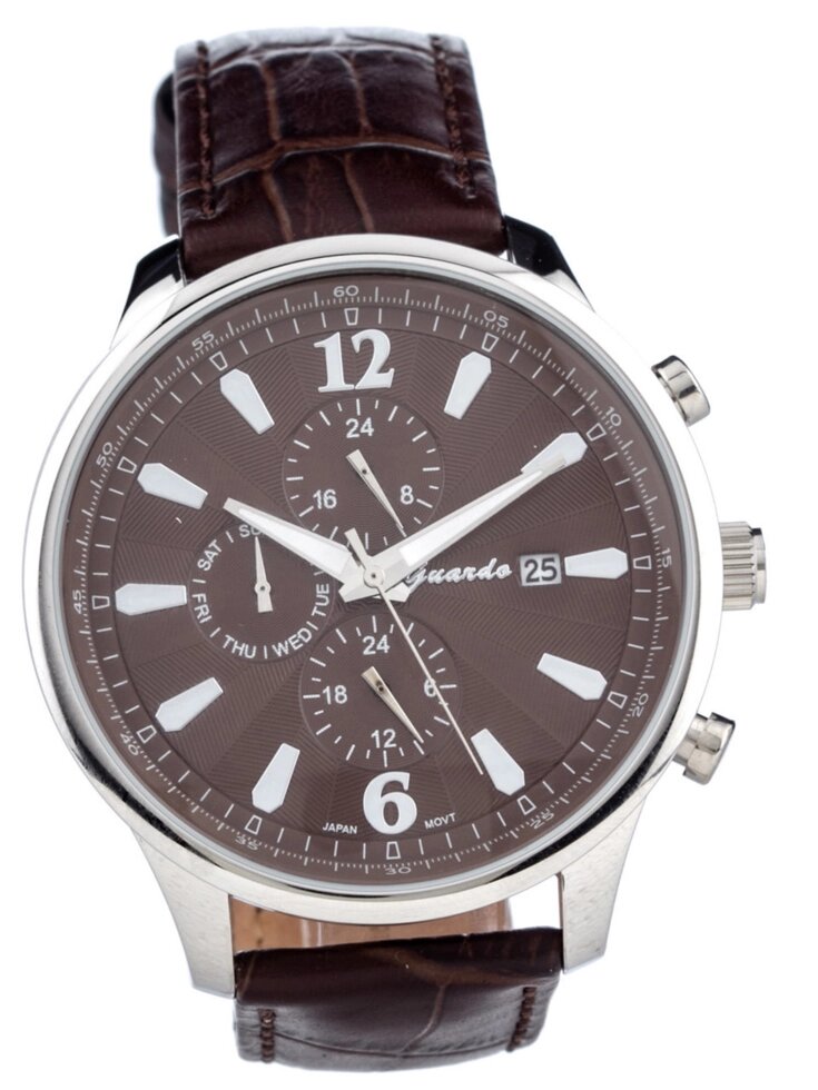 Чоловічі наручні годинники Guardo S01032 SBrBr від компанії "Cronos" поза часом - фото 1