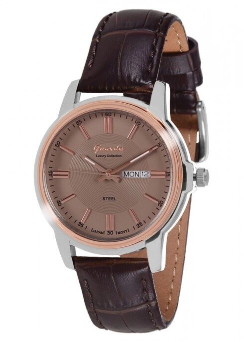 Чоловічі наручні годинники Guardo S01100 RgsBrBr від компанії "Cronos" поза часом - фото 1