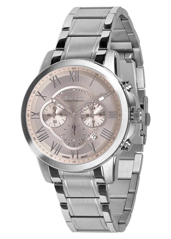 Чоловічі наручні годинники Guardo S01143(m) SGr від компанії "Cronos" поза часом - фото 1