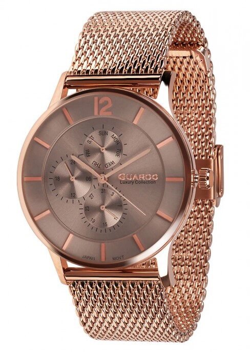 Чоловічі наручні годинники Guardo S01253(m) RgBr від компанії "Cronos" поза часом - фото 1