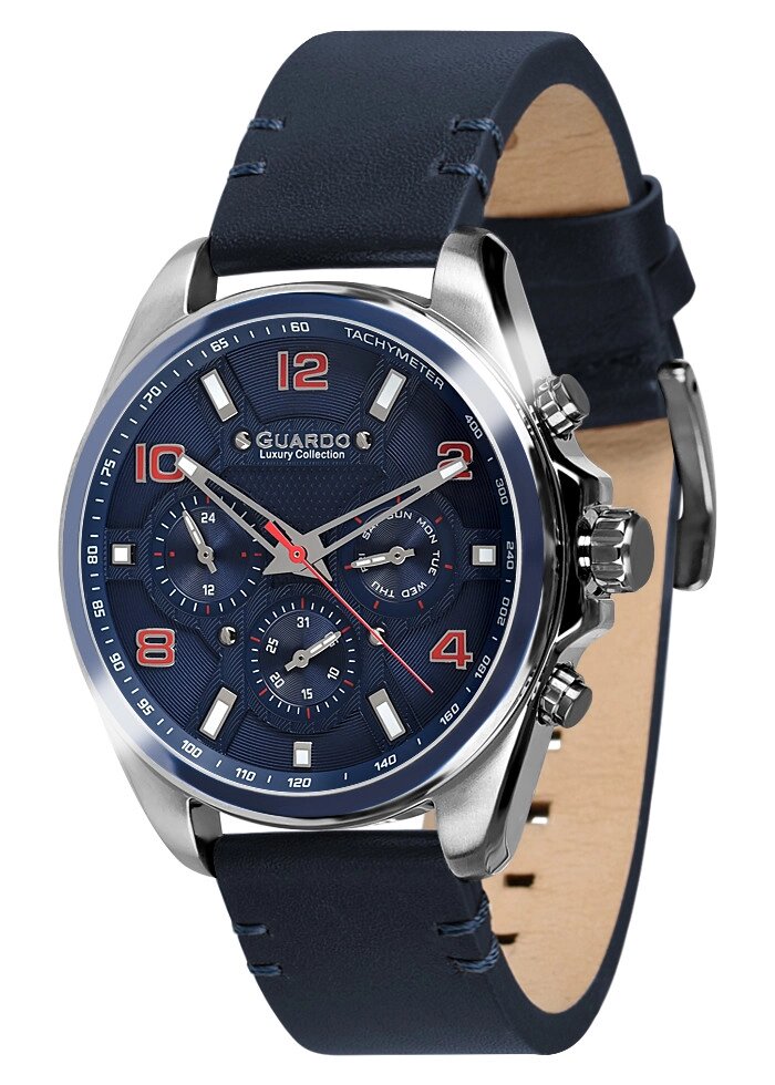 Чоловічі наручні годинники Guardo S01340 SBlBl від компанії "Cronos" поза часом - фото 1