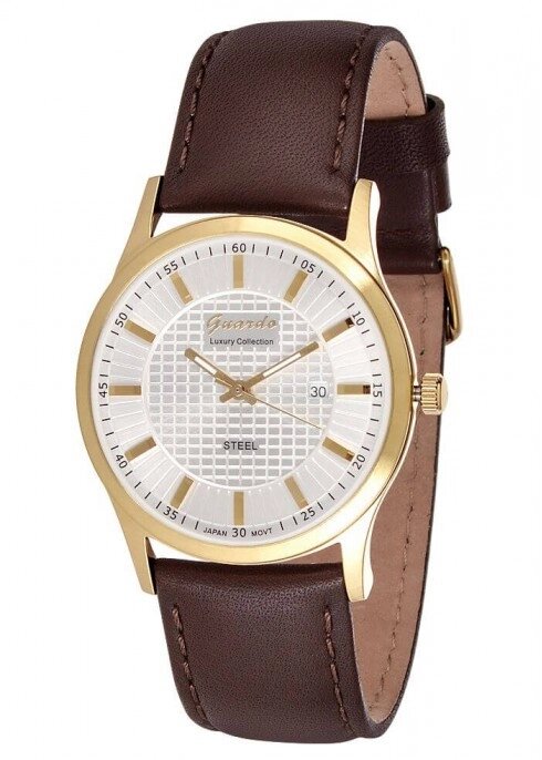 Чоловічі наручні годинники Guardo S01524 GWBr від компанії "Cronos" поза часом - фото 1