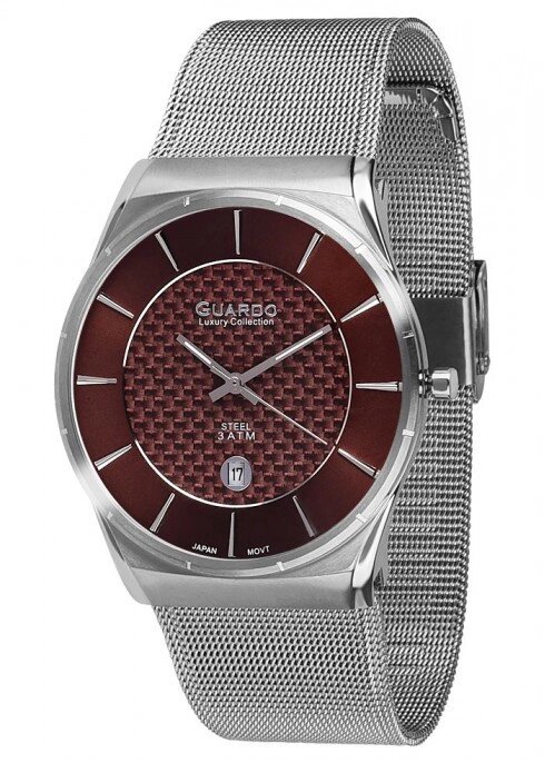 Чоловічі наручні годинники Guardo S01547 (m) SBr від компанії "Cronos" поза часом - фото 1