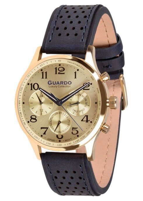Чоловічі наручні годинники Guardo S01605 GGBl від компанії "Cronos" поза часом - фото 1