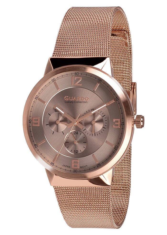 Чоловічі наручні годинники Guardo S01626 (m) RgGr від компанії "Cronos" поза часом - фото 1