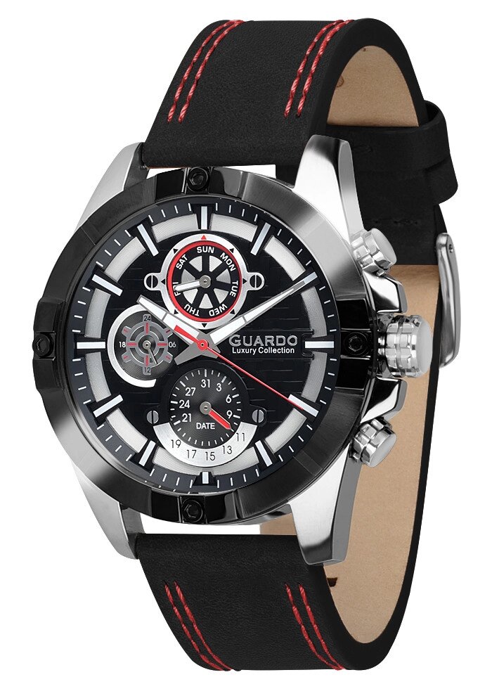 Чоловічі наручні годинники Guardo S01630 SBB від компанії "Cronos" поза часом - фото 1