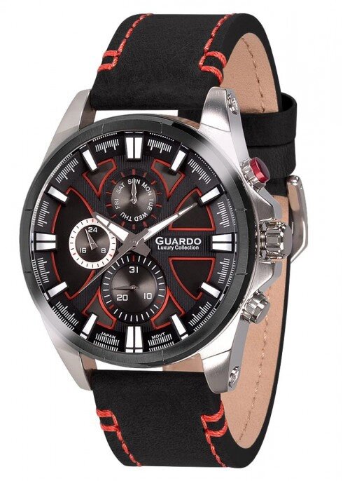 Чоловічі наручні годинники Guardo S01631 SBB від компанії "Cronos" поза часом - фото 1
