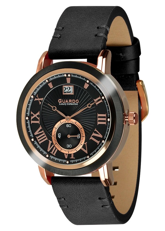 Чоловічі наручні годинники Guardo S01636 RgBB від компанії "Cronos" поза часом - фото 1