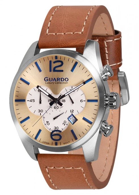 Чоловічі наручні годинники Guardo S01653 SGBr від компанії "Cronos" поза часом - фото 1