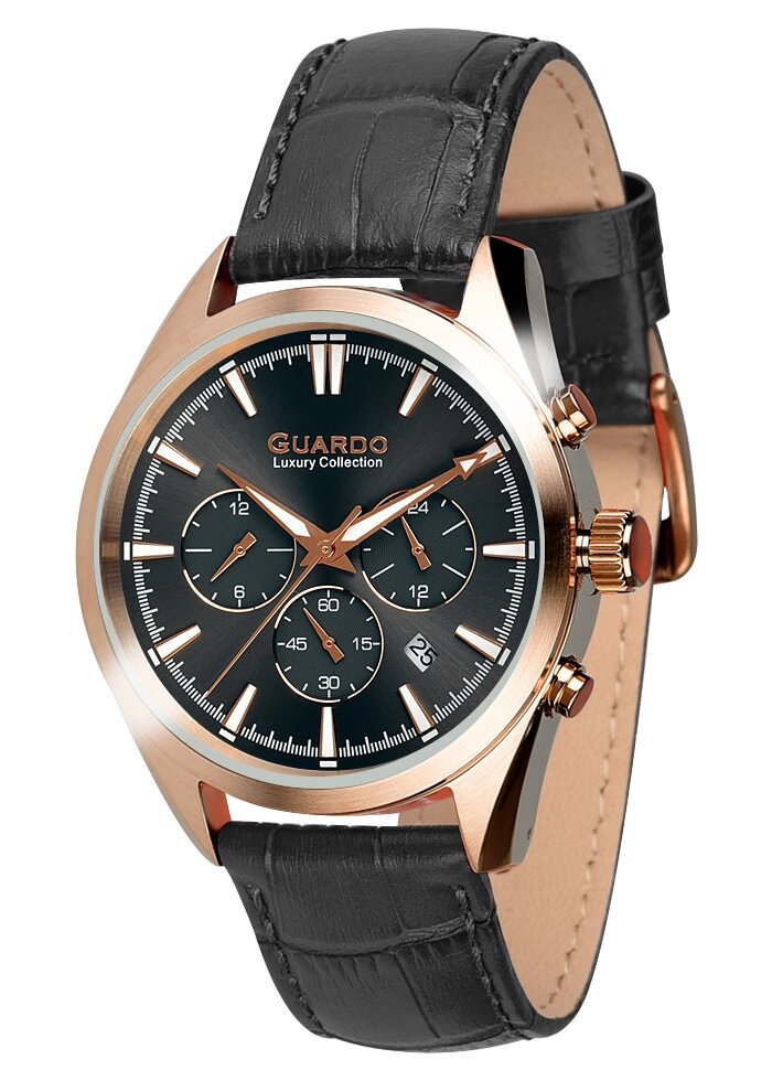 Чоловічі наручні годинники Guardo S01662 RgBB від компанії "Cronos" поза часом - фото 1