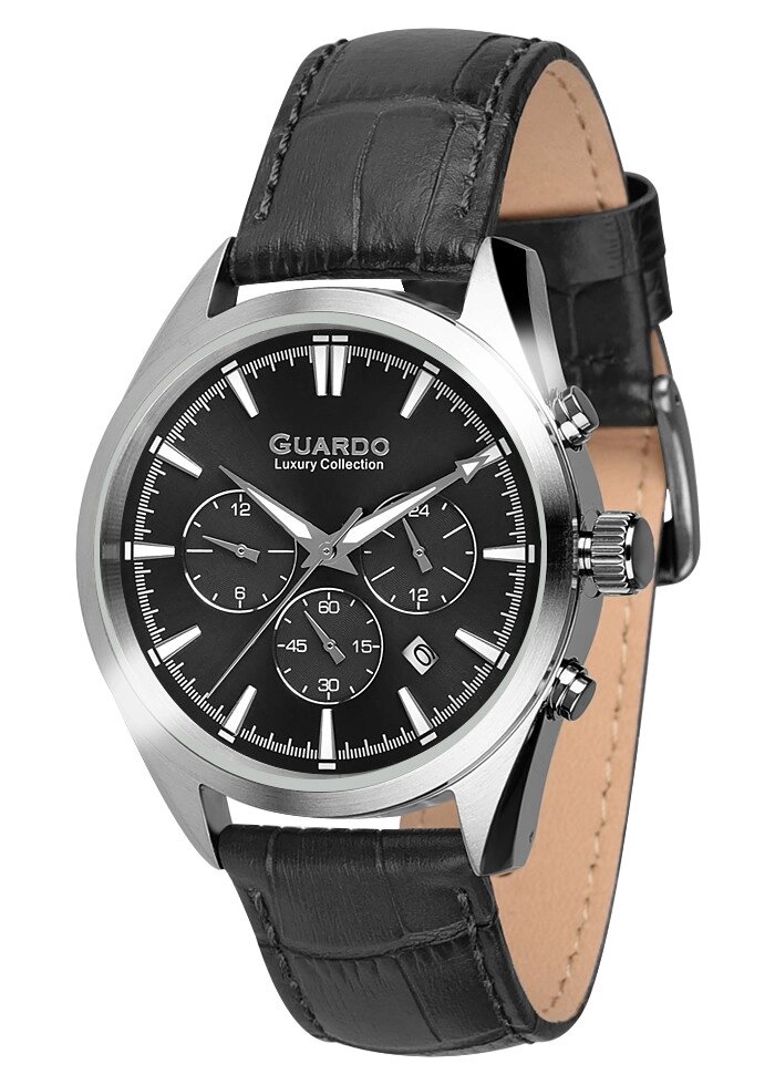 Чоловічі наручні годинники Guardo S01662 SBB від компанії "Cronos" поза часом - фото 1