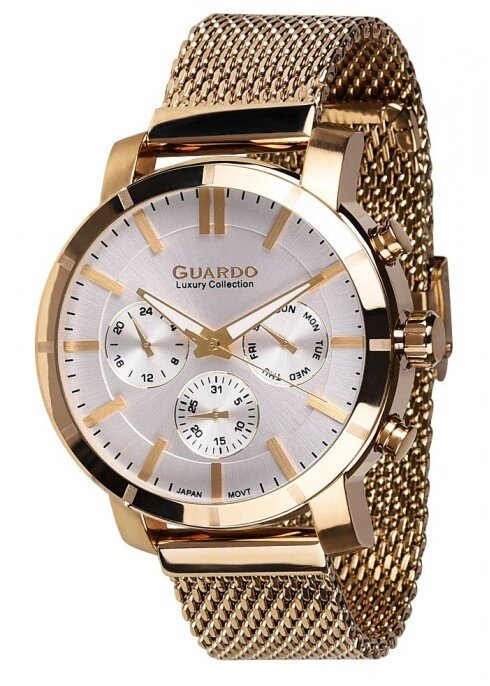 Чоловічі наручні годинники Guardo S01677 (m) GW від компанії "Cronos" поза часом - фото 1