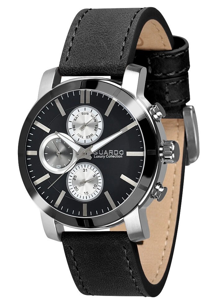 Чоловічі наручні годинники Guardo S01677 SBB від компанії "Cronos" поза часом - фото 1