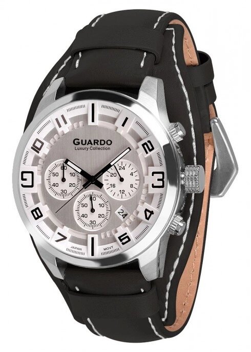 Чоловічі наручні годинники Guardo S01740 SWB від компанії "Cronos" поза часом - фото 1