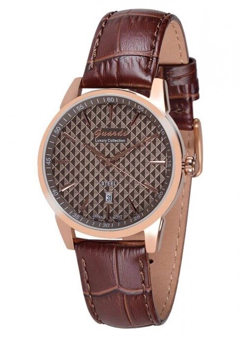 Чоловічі наручні годинники Guardo S01747 RgBrBr від компанії "Cronos" поза часом - фото 1