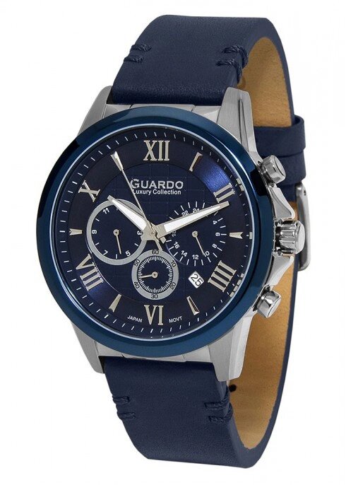 Чоловічі наручні годинники Guardo S01797 SBlBl від компанії "Cronos" поза часом - фото 1