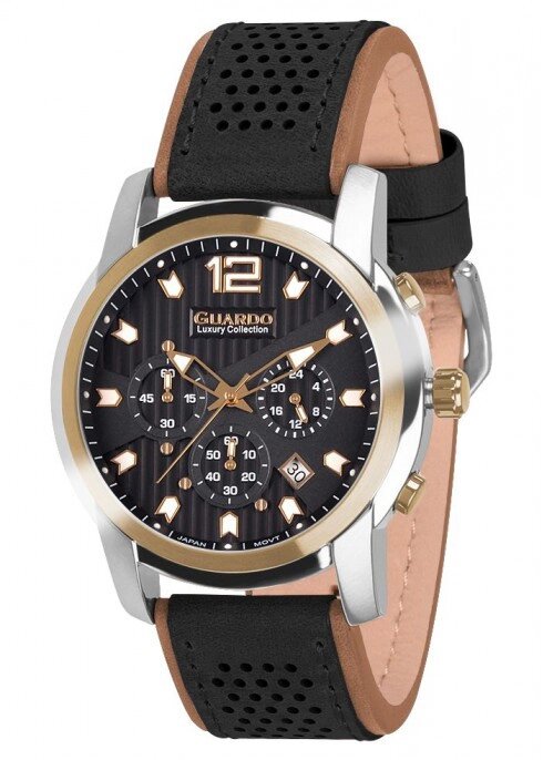Чоловічі наручні годинники Guardo S01830 GsBB від компанії "Cronos" поза часом - фото 1