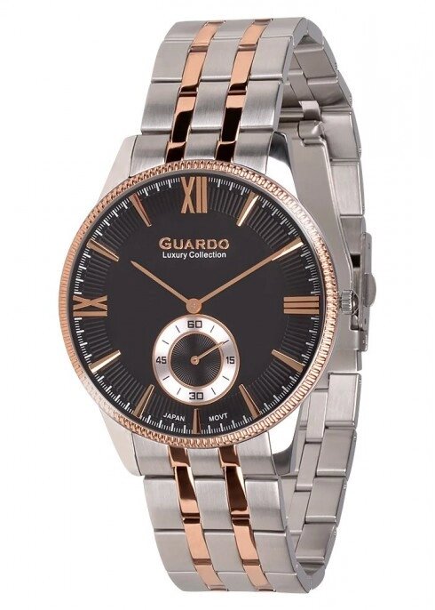 Чоловічі наручні годинники Guardo S01863(m) RgsBl від компанії "Cronos" поза часом - фото 1