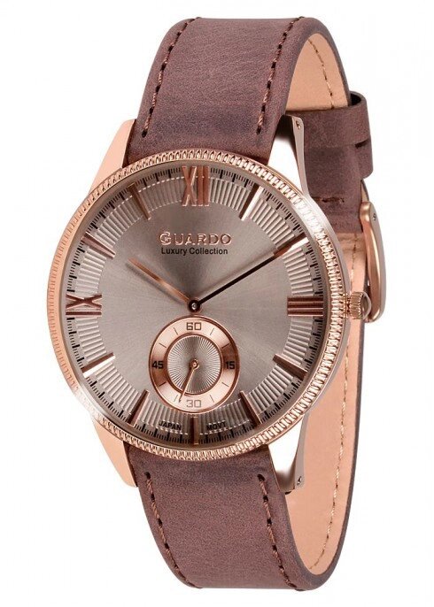 Чоловічі наручні годинники Guardo S01863 RgBrBr від компанії "Cronos" поза часом - фото 1