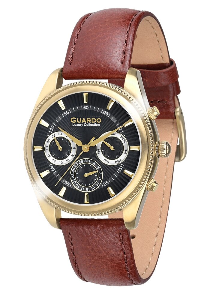 Чоловічі наручні годинники Guardo S01867 GBBr від компанії "Cronos" поза часом - фото 1