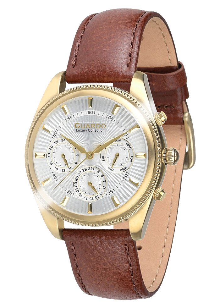 Чоловічі наручні годинники Guardo S01867 GWBr від компанії "Cronos" поза часом - фото 1