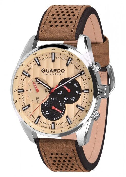Чоловічі наручні годинники Guardo S01895 SEBr від компанії "Cronos" поза часом - фото 1