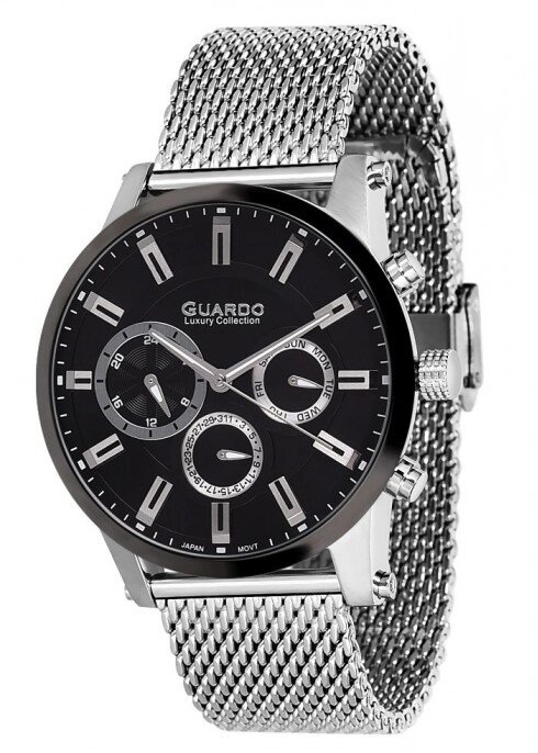 Чоловічі наручні годинники Guardo S01897(m) SB від компанії "Cronos" поза часом - фото 1