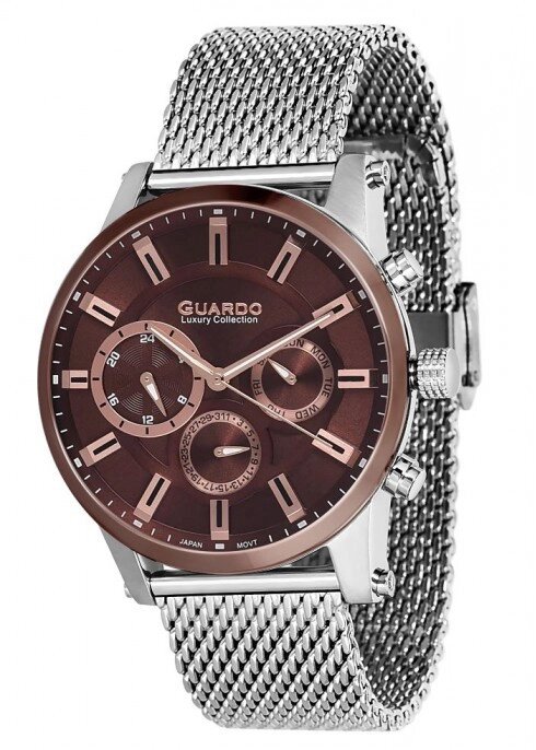 Чоловічі наручні годинники Guardo S01897 (m) SBr від компанії "Cronos" поза часом - фото 1