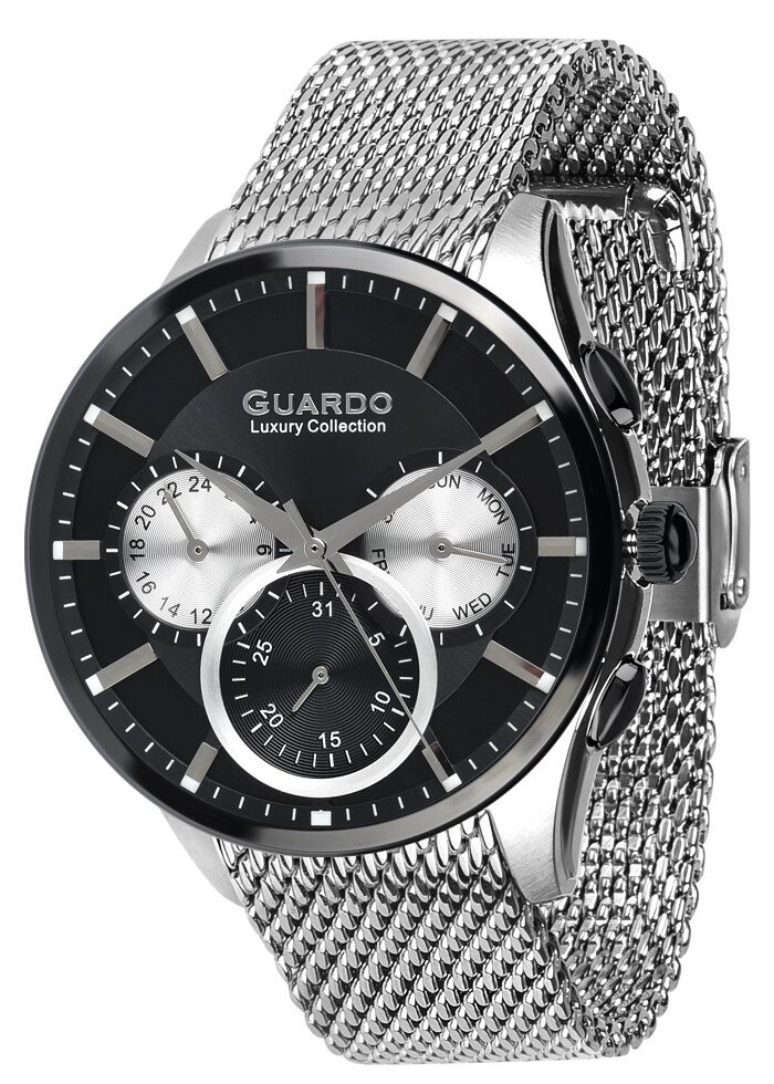 Чоловічі наручні годинники Guardo S02037(m) SB від компанії "Cronos" поза часом - фото 1