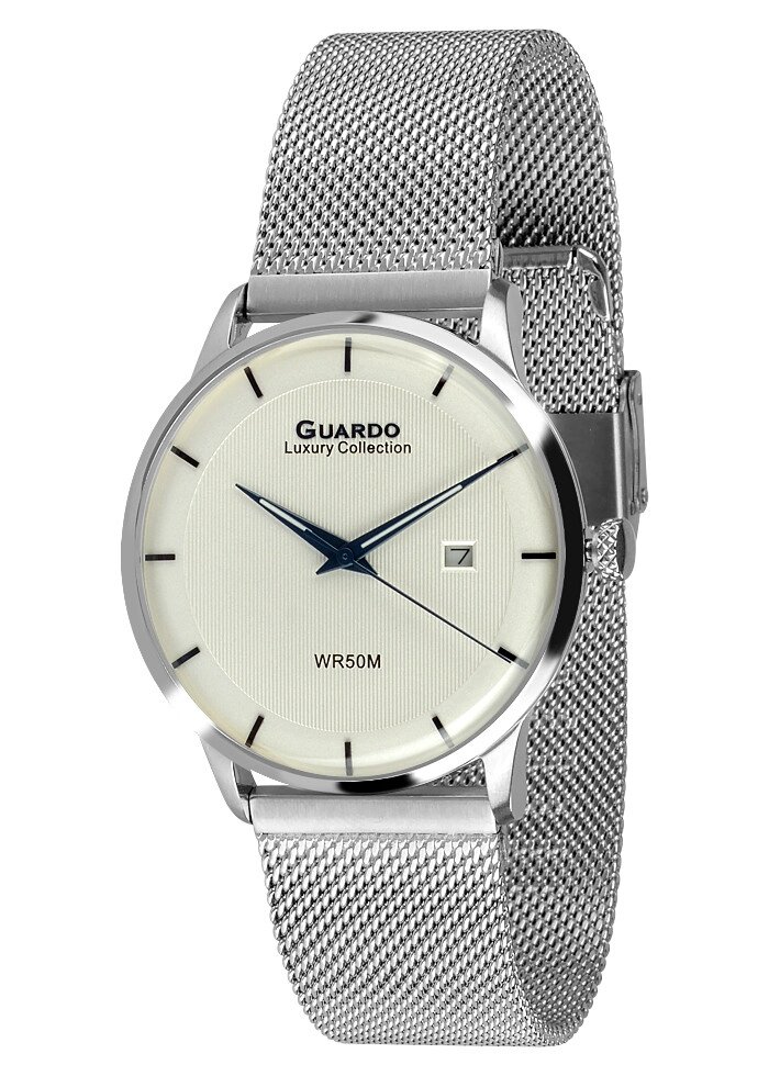 Чоловічі наручні годинники Guardo S02409-4 (m. SW) від компанії "Cronos" поза часом - фото 1