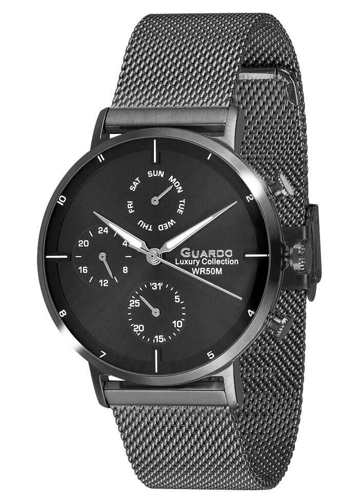 Чоловічі наручні годинники Guardo S02410-3 (m. BB) від компанії "Cronos" поза часом - фото 1