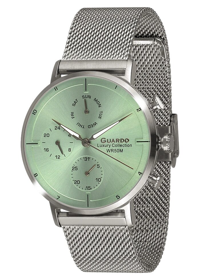 Чоловічі наручні годинники Guardo S02410-4 (m. Gr) від компанії "Cronos" поза часом - фото 1