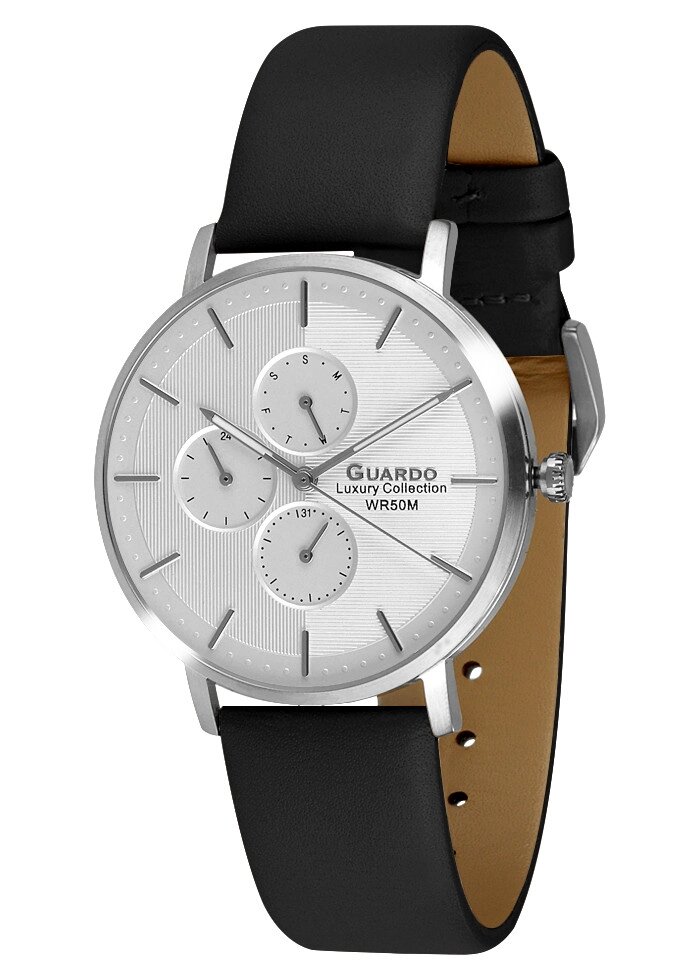 Чоловічі наручні годинники Guardo S02411-3 (SWB) від компанії "Cronos" поза часом - фото 1