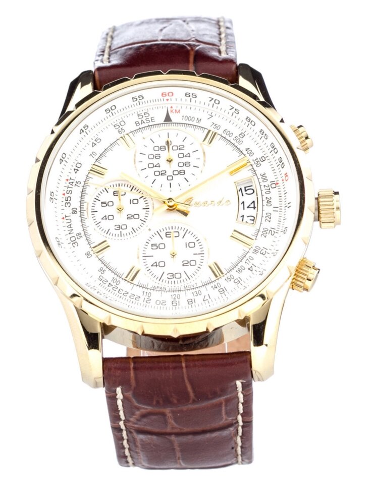 Чоловічі наручні годинники Guardo S02557 GWBr від компанії "Cronos" поза часом - фото 1