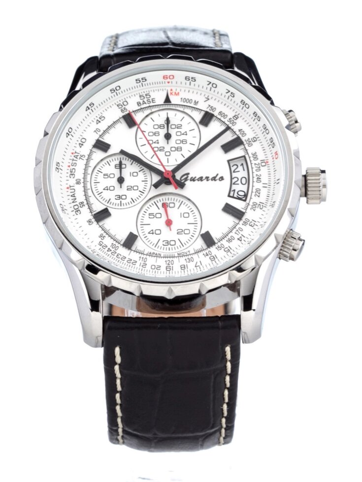 Чоловічі наручні годинники Guardo S02557 SWB від компанії "Cronos" поза часом - фото 1