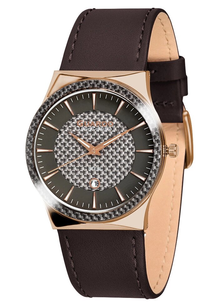 Чоловічі наручні годинники Guardo S03186 RgBBr від компанії "Cronos" поза часом - фото 1