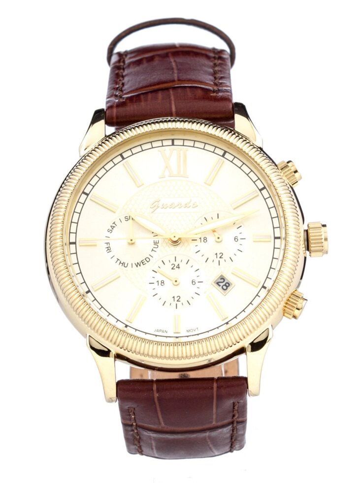 Чоловічі наручні годинники Guardo S03647 GGBr від компанії "Cronos" поза часом - фото 1