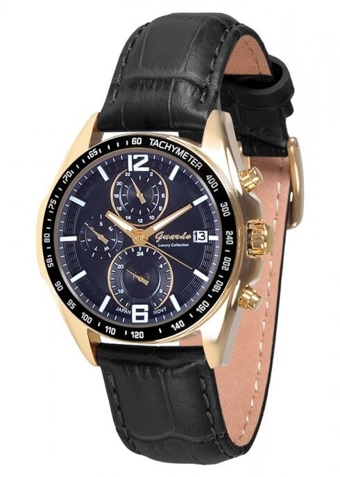 Чоловічі наручні годинники Guardo S06526 GBB від компанії "Cronos" поза часом - фото 1