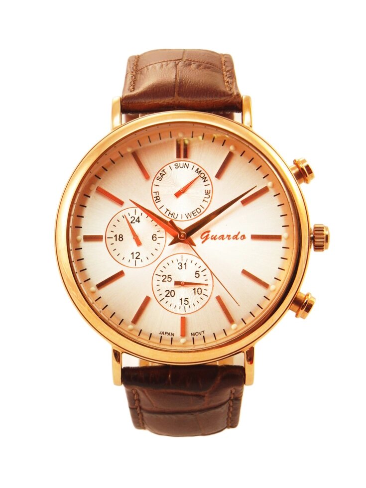 Чоловічі наручні годинники Guardo S8654 RgWBr від компанії "Cronos" поза часом - фото 1